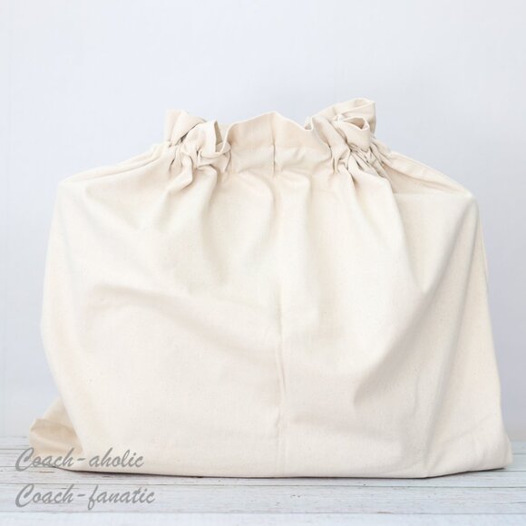 NEW Coach Drawstring Dust Bag Gift Bag Storage Cover Bag 100% Cotton - Picture 2 of 3